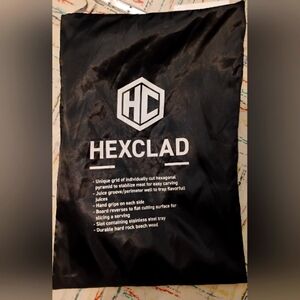 Black satin hexclad storage bag large